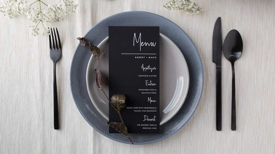 Wedding Menu Cards