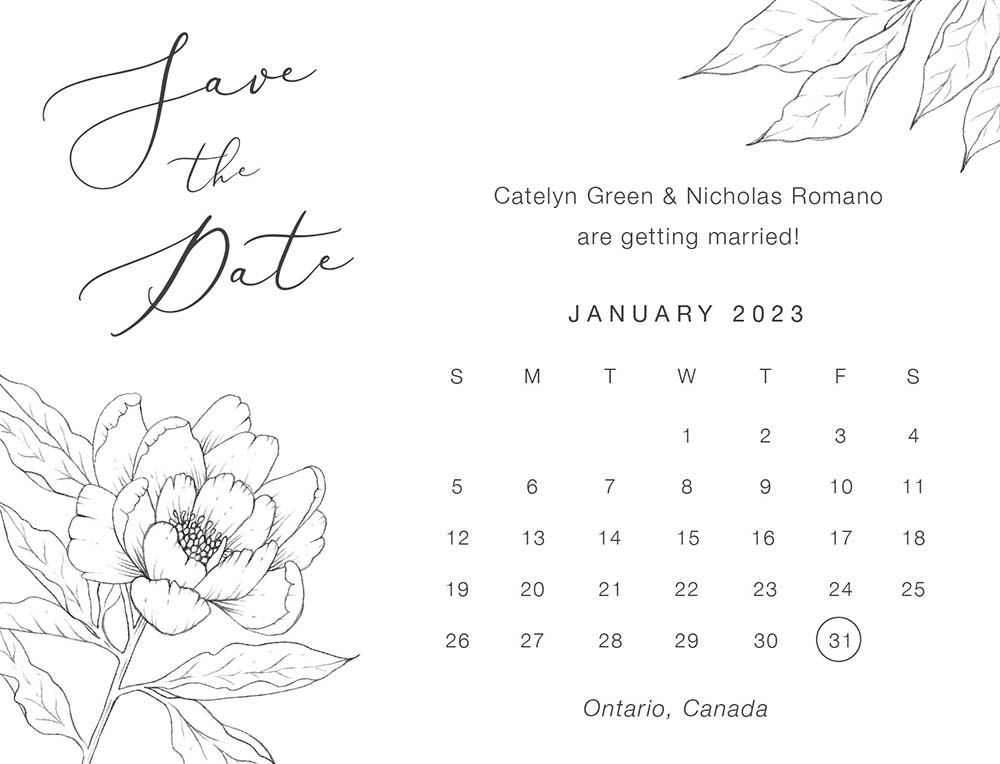 Calendar Save The Date Cards | Paperlust