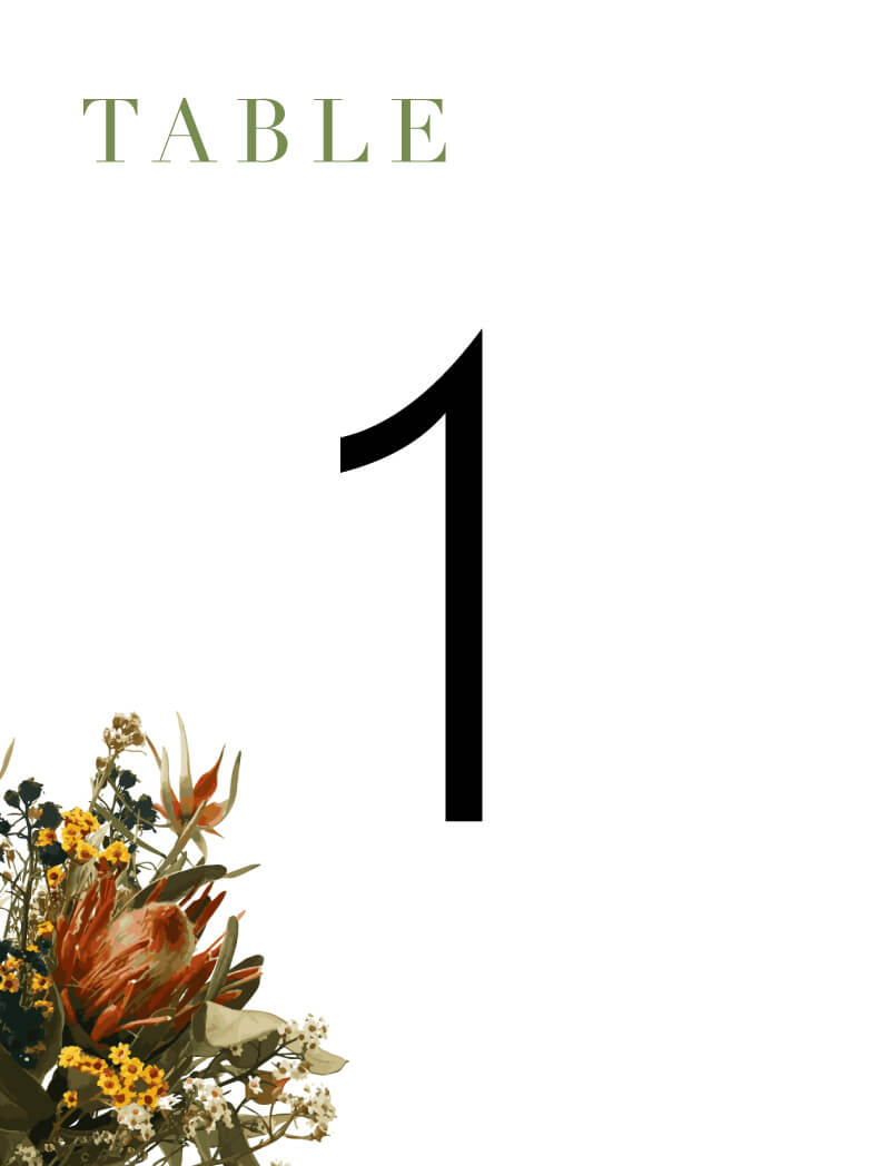 A Native Circle Table Numbers by Paperlust