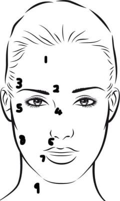 botox-injection-diagram-face_1365284_Ink_LI-446x742 Anti-wrinkle injections Sydney