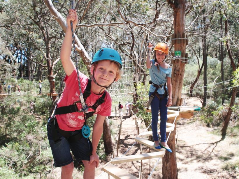 Tree Surfing at the Enchanted Adventure Garden