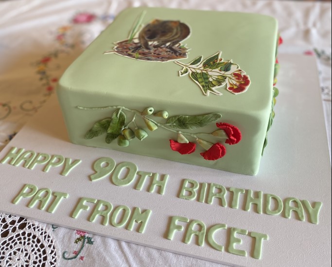 90th birthday cake for WA Parks Foundation’s Founding Ambassador, Pat Barblett AM
