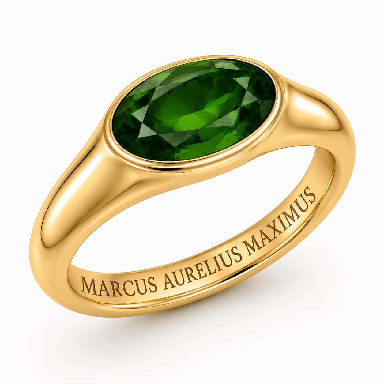 Maximus Ring Gladiator Green Stone Ring_image1
