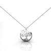 White Sapphire Tree Necklace made of Sterling Silver