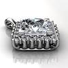 Genuine Natural White Topaz Squarish Cluster Pendant