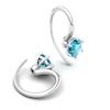 Blue Topaz Ice Queen Hook Earrings