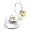 Citrine Lilac Wonder Tulip Hook Earrings