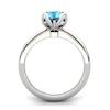 Blue Topaz Artisanal Lilac Wonder Tulip Solitaire Ring