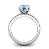 Blue Topaz Elite Lilac Wonder Tulip Solitaire Ring