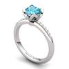 Blue Topaz Elite Lilac Wonder Tulip Solitaire Ring