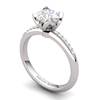 White Topaz Elite Lilac Wonder Tulip Solitaire Ring