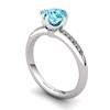 Blue Topaz Elite Queen of Night Solitaire Ring