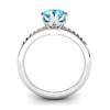 Blue Topaz Elite Queen of Night Solitaire Ring