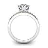 White Topaz Elite Queen of Night Solitaire Ring