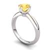 Citrine Artisanal Queen of Night Solitaire Ring