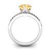 Citrine Elite Queen of Night Solitaire Ring