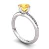 Citrine Elite Queen of Night Solitaire Ring