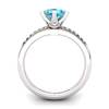 Blue Topaz Elite Tarda Solitaire Ring