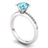 Blue Topaz Elite Tarda Solitaire Ring