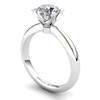 White Topaz Artisanal Tarda Solitaire Ring