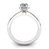 White Topaz Artisanal Floral Crown Solitaire Silver Engagement Ring