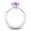 Amethyst Artisanal Eye of Cyclone Solitaire Ring