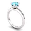 Blue Topaz Elite Eye of Cyclone Solitaire Ring