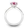 Garnet Artisanal Eye of Cyclone Solitaire Ring