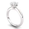 White Topaz Artisanal Eye of Cyclone Solitaire Ring