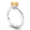 Citrine Elite Eye of Cyclone Solitaire Ring