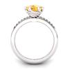 Citrine Elite Eye of Cyclone Solitaire Ring
