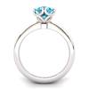 Blue Topaz Artisanal Braid Round Solitaire Ring