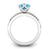 Blue Topaz Elite Braid Round Solitaire Ring