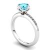 Blue Topaz Elite Braid Round Solitaire Ring