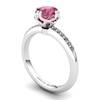 Garnet Elite Braid Round Solitaire Ring