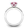 Garnet Elite Braid Round Solitaire Ring
