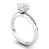 White Topaz Elite Braid Round Solitaire Ring