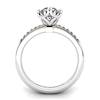 White Topaz Elite Braid Round Solitaire Ring