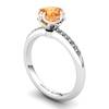 Citrine Elite Braid Round Solitaire Ring