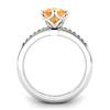 Citrine Elite Braid Round Solitaire Ring