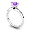 Amethyst Elite Braid Square Solitaire Ring