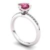 Garnet Elite Braid Square Solitaire Ring