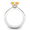 Citrine Artisanal Braid Square Solitaire Ring