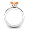 Citrine Elite Braid Square Solitaire Ring