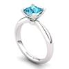 Blue Topaz Artisanal Magic of Love Solitaire Ring
