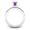 Amethyst Elite Watchtower Solitaire Ring