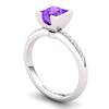 Amethyst Elite Watchtower Solitaire Ring