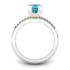 Blue Topaz Elite Watchtower Solitaire Ring