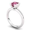 Garnet Elite Watchtower Solitaire Ring