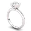 White Topaz Elite Watchtower Solitaire Ring